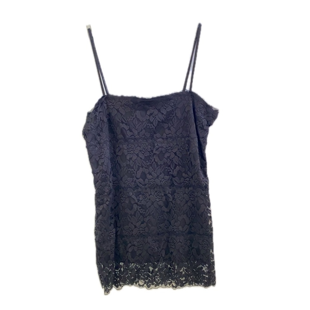 Lace Spaghetti Strap Tank Top - Size: Large